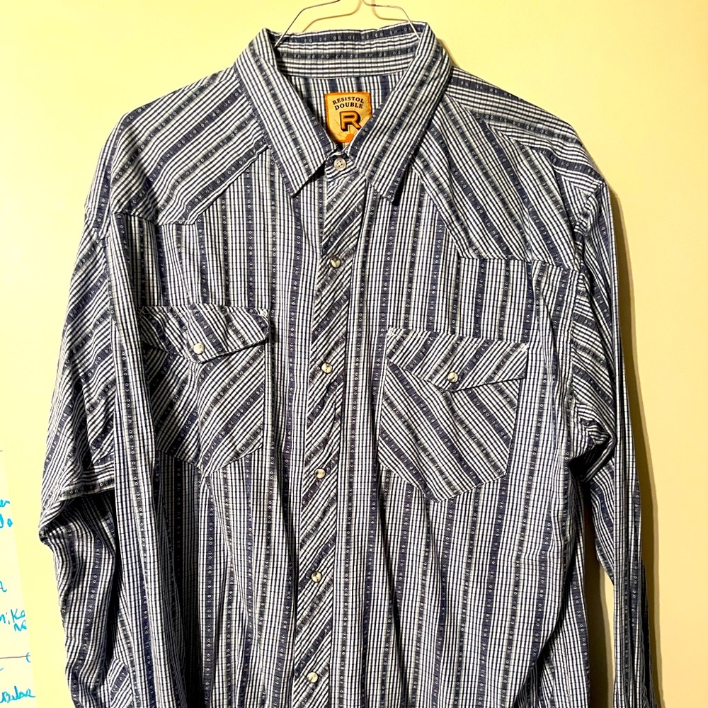 Men’s Resistol western cotton snap shirt XXL